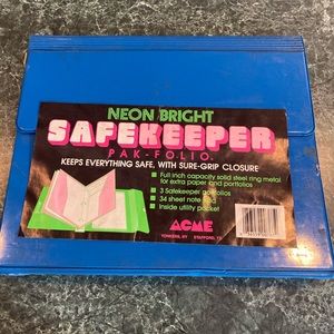 Vintage Acme Blue SAFEKEEPER Pak-Folio NOS
